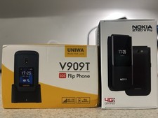 Telefone em lote UNIWA V909T flip 4G e Nokia 2720 flip 4G novo caixa aberta telefones de mercadorias , usado comprar usado  Enviando para Brazil