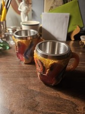 Conjunto de duas canecas de café cristal mineral resina SUS/304 EUC comprar usado  Enviando para Brazil