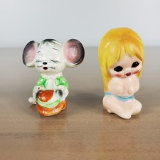 Fralda bebê porcelana rato segurando chapéu do Japão novo enfeite de bolo bebê bebê comprar usado  Enviando para Brazil