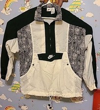 Jaqueta corta-vento vintage Y2K 2001 Nike Anorak 1/4 zíper tamanho grande preto e branco comprar usado  Enviando para Brazil