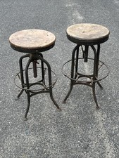 Par de Banquetas de Esboço Vintage Toledo UHL Aço Cadeira de Madeira Banqueta de Bar Industrial comprar usado  Enviando para Brazil