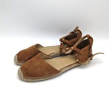 Sandálias rasas Marc Fisher Maci couro camurça caramelo cravejado espadrille 8,5 (39) comprar usado  Enviando para Brazil