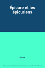 Epicure epicuriens epicure d'occasion  France