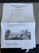 Europa park tageseintritt gebraucht kaufen  Untergriesbach