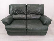 Sofa green leather for sale  BRISTOL