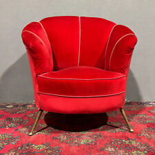 Poltrona vintage design de veludo italiano década de 1950 comprar usado  Enviando para Brazil