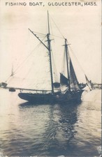 Usado, Barco de pesca EUA Gloucester Mass. RPPC da década de 1930 comprar usado Usado, Barco de pesca EUA Gloucester Mass. RPPC da década de 1930 comprar usado  Enviando para Brazil