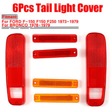 Usado, 6x luzes indicadoras laterais lente lâmpada traseira para FORD F-150 F150 F250 73-79 BRONCO 78-79 comprar usado  Enviando para Brazil