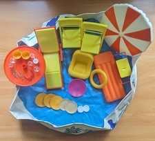 Usado, Conjunto de pratos de comida vintage anos 1980 Barbie piscina pátio 31 peças comprar usado  Enviando para Brazil