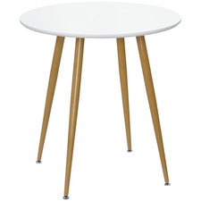 Usado, Mesa de jantar redonda HOMCOM, tampo fosco, pernas de metal para 2 pessoas, recondicionada comprar usado  Enviando para Brazil