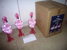 Three pink flamingo for sale  MANCHESTER