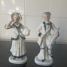 Pair blue white for sale  SKIPTON