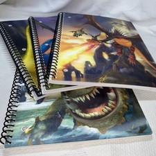 CONJUNTO DE 4 3D! COMO TREINAR SEU DRAGÃO DREAMWORKS notebook espiral 80 largura regido  comprar usado  Enviando para Brazil