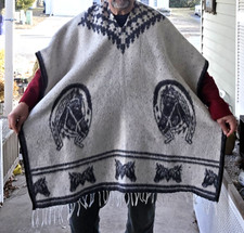Mexican poncho reverseable d'occasion  Expédié en Belgium
