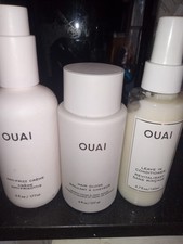 Usado, Produtos de modelagem Ouai. Novo. Conjunto de 3. Brilho de cabelo, condicionador Leave In, anti frizz comprar usado  Enviando para Brazil