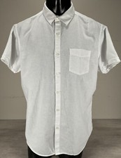 Camisa manga curta Marc Anthony luxo slim fit mistura de linho tamanho G branca comprar usado  Enviando para Brazil