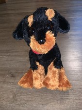 Ty Tysilk Brutus Rottweiler Filhote de Cachorro Marrom Preto Pelúcia 10" Bicho de Pelúcia comprar usado  Enviando para Brazil