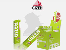 CARTINE GIZEH SUPER FINE EXTRA SLIM CORTE VERDE ROLLING PAPERS 50 BOOKLETS, usado comprar usado  Enviando para Brazil