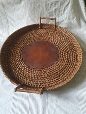 Wicker wood tray for sale  LONDON