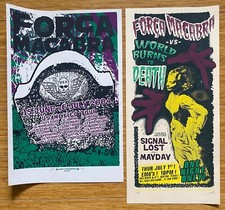 2 x FORCA MACABRA PÔSTERES DE TURNÊ TELA DE SEDA EUA MÉXICO 2004 finlandês HC Thrash Punk comprar usado  Enviando para Brazil