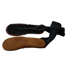 Meias chinelo masculinas Acorn originais tamanho 12-13 cinza escuro lã e camurça marrom desleixada comprar usado  Enviando para Brazil