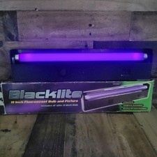 Lâmpada fluorescente Blacklite Amscan 18" 120V 15 Watts e luminária com caixa testada comprar usado  Enviando para Brazil