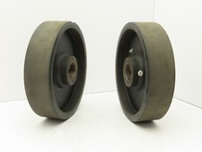 Roda de ferro fundido de borracha preta 12x3" 1-15/16" furo com chave lote de 2, usado comprar usado  Enviando para Brazil