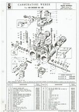 ALFA ROMEO GIULIA 1600 SUPER & JUNIOR Z WEBER 40DCOE44/45 CARB LISTA DE PEÇAS I TEXTO comprar usado  Enviando para Brazil