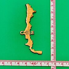 ÍMÃ DE GELADEIRA CHILE/MAPA DE METAL/LEMBRANÇA comprar usado  Enviando para Brazil