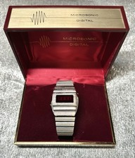 Vintage Microsônico Vermelho LED Relógio Digital - Excelente!  comprar usado  Enviando para Brazil