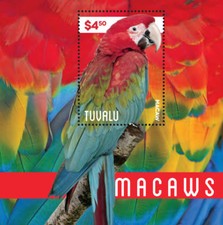 Tuvalu - 2014 - Araras - Folha de lembrança - MNH comprar usado  Enviando para Brazil