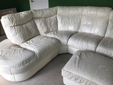 Leather corner settee for sale  GOSPORT