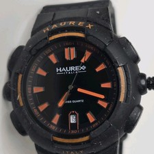 Relógio de quartzo masculino Haurex 44 mm mostrador preto, usado comprar usado  Enviando para Brazil