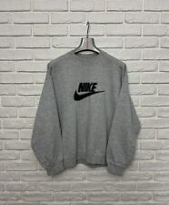 Vintage Męska bluza Nike Okrągły dekolt Centrum Logo Big Swoosh Szara Rozmiar M-L na sprzedaż  PL