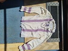 Folklorebluse weiß lilafarben gebraucht kaufen  Hohenstein