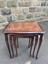 Mahogany leather nest for sale  PONTEFRACT