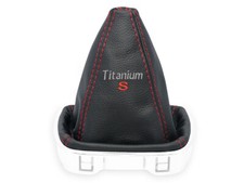 FÜR FORD MONDEO MK4 SCHALTMANSCHETTE SCHALTSACK LEDER STICKEREI titanium s ROT na sprzedaż  PL