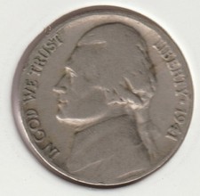 Raro Antigo 1941 Jefferson Coleção de Moedas Colecionáveis EUA Níquel Segunda Guerra Mundial - Não Prata, usado comprar usado  Enviando para Brazil