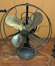 Usado, Ventilador oscilante antigo General Electric GE tipo AOU 4 lâmina de latão todo original comprar usado  Enviando para Brazil