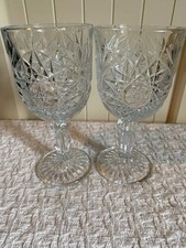2 taças vintage Libby HOBSTER Starburst Premium corte transparente com haste de vidro EUA comprar usado  Enviando para Brazil