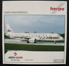 Herpa Wings 550680 - Airbus A321 Aero Lloyd Trigema - 1:200 Flugzeug Airplane comprar usado  Enviando para Brazil