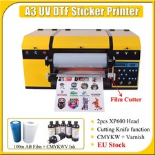 Usado, 🔥A3 UV DTF Sticker Printer Double XP600 Head Transfer Sticker Printing AB Film comprar usado  Enviando para Brazil