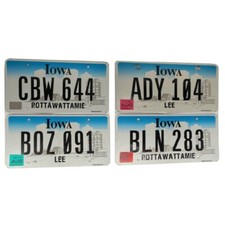 Iowa plaque immatriculation d'occasion  France