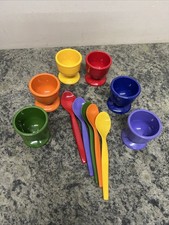 Rainbow egg cups for sale  West Rutland