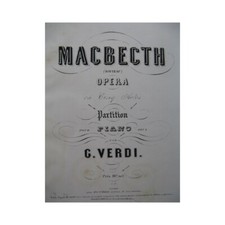 Verdi giuseppe macbeth d'occasion  Blois