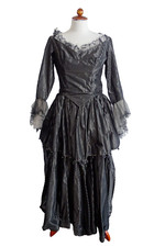 Kleid schwarz grau gebraucht kaufen  Mainhausen