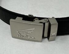 Fivela de cinto vintage couro preto prata logotipo motocicletas Honda comprar usado  Enviando para Brazil
