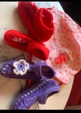 Handmade babyschuhe rot gebraucht kaufen  Waibstadt
