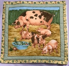Quilted pig cushion for sale  CORBY