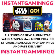 1x escolha Star Wars Novo Álbum 1-5 Estrelas (Adesivos Mono_poly Go) comprar usado  Enviando para Brazil